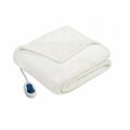 Beautyrest 60 x 70 in. Heated Plush Throw - Ivory BR54-0531